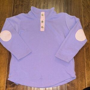 Ellie-o LAVENDER & PINK SEERSUCKER PULLOVER - M (7/8)